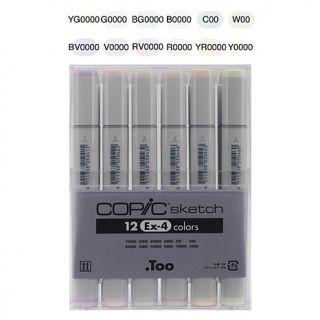 Copic Sketch 12 Piece Crafting Marker Set   Ex 4 Colors