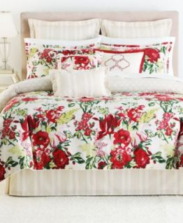 CLOSEOUT! Martha Stewart Collection Lush Blossom 3 Piece Decorative Pillow Set   Bed in a Bag   Bed & Bath