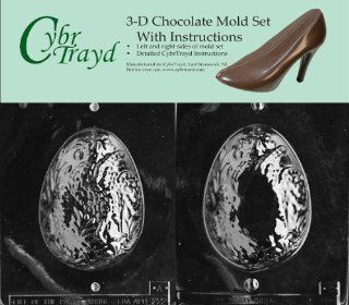Cybrtrayd E222AB Chocolate Candy Mold, Includes 3D Chocolate Molds Instructions and 2 Mold Kit, Decorate Egg: Candy Making Molds: Kitchen & Dining