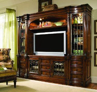 Pomona Wall Unit in Distressed Dark Brown Finish by Hooker Furniture HF 221 70 451  