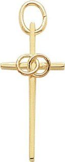 Rembrandt Charms Wedding Cross Charm, 10K Yellow Gold: Jewelry