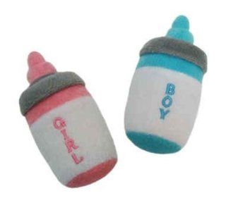 Plush Baby Bottle Dog Toy (Blue) : Pet Squeak Toys : Pet Supplies