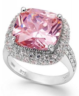 B. Brilliant Pink and Clear Cubic Zirconia Ring in Sterling Silver (9 9/10 ct. t.w.)   Rings   Jewelry & Watches