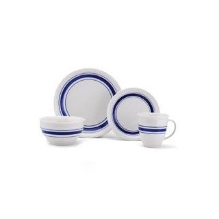 Pfaltzgraff Everyday Clipper Blue Dinnerware Set, 16 Piece, Service for 4: Kitchen & Dining