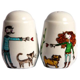 personalised themed salt and pepper pots by joynevada