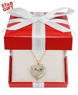 Diamond Necklace, 14k Gold Diamond Heart (1/2 ct. t.w.)   Necklaces   Jewelry & Watches