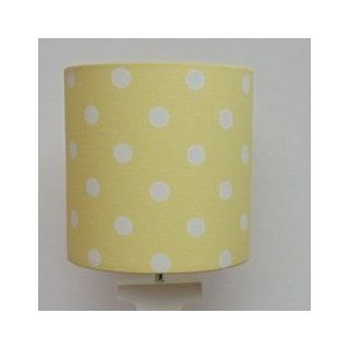 Handmade Lamp Shade   Color: Yellow Polka Dots   Size: 7"x 7"   Lampshades  