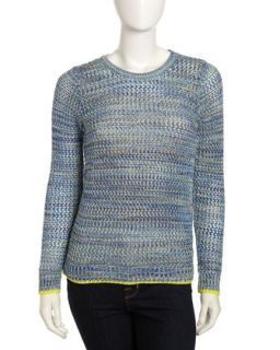 Carle Space Dye Sweater, Heather Nile Blue