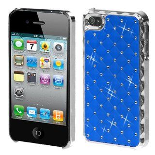 MYBAT IPHONE4HPCBKELDZDI206WP Premium Executive Dazzling Diamonds Case for iPhone 4   1 Pack   Retail Packaging   Dark Blue: Cell Phones & Accessories