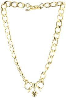 Juicy Couture "Charms" Gold Tone Tone Starter Bow Necklace: Jewelry