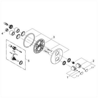 Grohe Grohtherm 3000 Integrated Volume and Thermostatic Control Trim