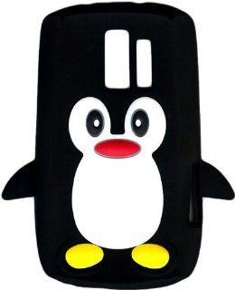 New Black Novelty Cute Penguin Silicone /Cover /Case for Nokia Asha 205: Cell Phones & Accessories