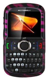 Decoro CAMOTI475Z206B Premium Protector Case for Motorola I475/Clutch   1 Pack   Retail Packaging   Black and Hot Pink Zebra: Cell Phones & Accessories