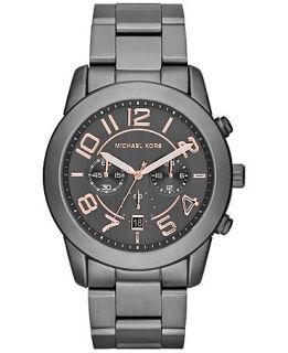 Michael Kors Mens Chronograph Mercer Gunmetal Tone Stainless Steel Bracelet Watch 45mm MK8330   Watches   Jewelry & Watches