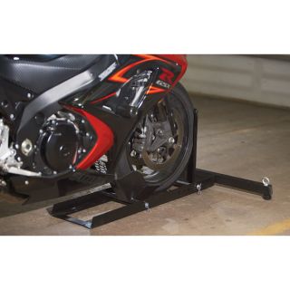Ultra-Tow Adjustable Floor-Mount Motorcycle Stand, Model# 403046A  Motorcycle Hauling Accessories