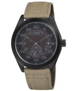 Citizen Mens Chronograph Black Canvas Strap Watch 45mm AN3525 01L   Watches   Jewelry & Watches