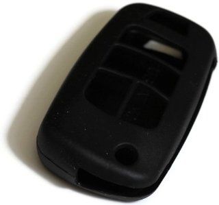 Black Silicone Key Fob Cover Case Smart Remote Pouches Protection Key Chain Fits: Chevrolet Cruze 11 12: Automotive
