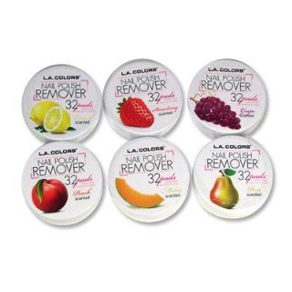 6 LA Colors Nail Polish Remover Pads Aceton Free Fruit Scent 6 Different Ones (Total 199 pADSs : Beauty