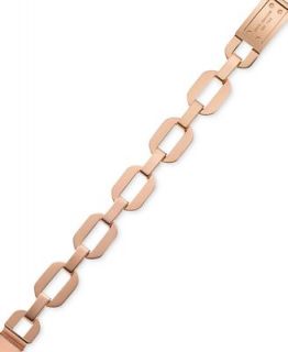 Michael Kors Rose Gold Tone Logo Plaque Link Bracelet   Fashion Jewelry   Jewelry & Watches