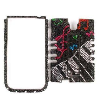 Cell Armor SAMGS4 RSNAP FD193 Rocker Full Diamond Snap On Case for Samsung Galaxy S4   Retail Packaging   Music Notes/Keyboard: Cell Phones & Accessories