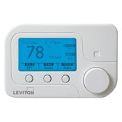 Leviton RC1000WHZB Omnistat2 SingleStage amp; Heat Pump Thermostat w/Zigbee White