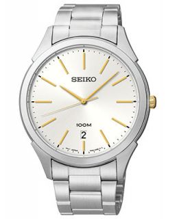 Seiko Mens Stainless Steel Bracelet Watch 40mm SGEG71   Watches   Jewelry & Watches