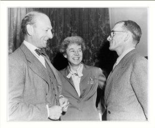 Historic Print (L) [Alan Paton, half, left profile, with David Lilienthal and Irita Van Doren, Oct. 25, 194  