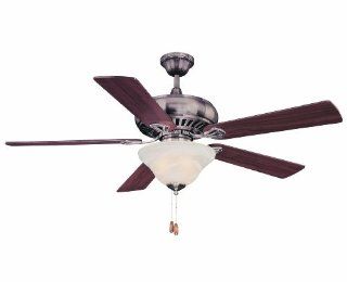 Savoy House 52P 614 5WA 187 52 Inch Peachtree Ceiling Fan, Brushed Pewter Finish with Walnut Blades and White Marble Glass Light Kit    