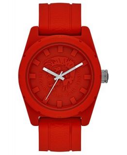 Diesel Watch, Mens Red Silicone Strap 46mm DZ1589   Watches   Jewelry & Watches