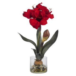Nearly Natural Art Plant Amaryllis   Red (20)