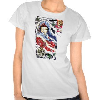 Geisha Tattoo Design T Shirt