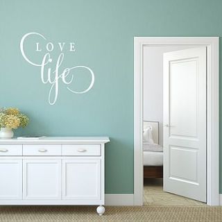 love life quote wall sticker by mirrorin