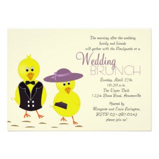 Newlywed Chicks Post Wedding Brunch Invitation