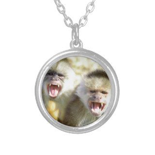 Monkey White Fronted Capuchin Columbia Personalized Necklace