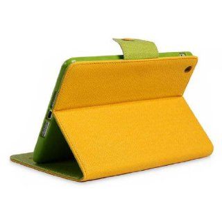 ECVISION Fashion Sweet Lovely Smart Book Style Snap Color Block Sleep/Wake Stand Cover Yellow Green Leather Case For iPad Mini: Computers & Accessories