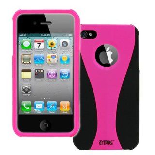 EMPIRE Apple iPhone 4 / 4S Hot Pink & Black Duo Shield Rubberized Hard Case Cover [EMPIRE Packaging]: Cell Phones & Accessories