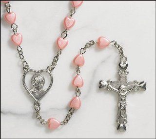 Blessed By Pope Benedict XVI Heart Shape Beads Rosary: Health & Personal Care