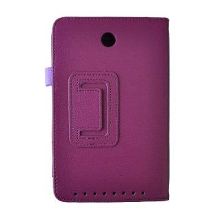 Okeler Purple Stylish Folio Flip PU Leather Case Cover for ASUS MeMO Pad HD 7" ME173X with Free Pen: Cell Phones & Accessories