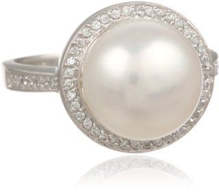 Bella Pearl Fancy Big Pearl Ring, Size 8: Jewelry