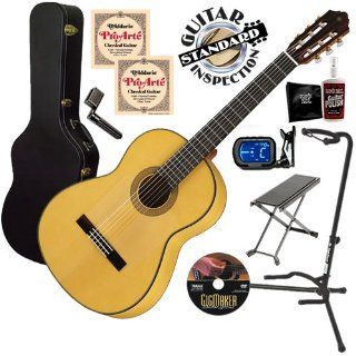 Yamaha CG172SF Classical Guitar COMPLETE BUNDLE w/ Hard Case & Tuner: Musical Instruments