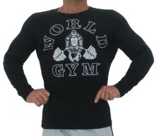 W171 World Gym Muscle Shirt Long Sleeve Thermal: Clothing