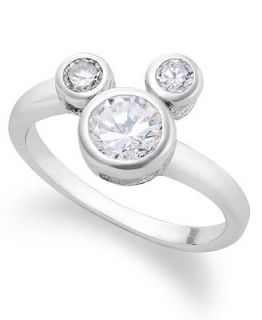 Disney Sterling Silver Ring, Mickey Mouse Cubic Zirconia Ring (1/3 ct. t.w.)   Rings   Jewelry & Watches