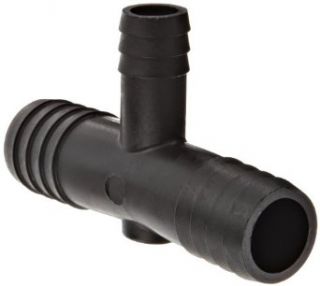 Thogus Polyethylene Tube Fitting, Tee, Black, 1/2" x 5/8" x 5/8" Barbed (Pack of 10)