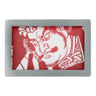 Red Samurai Japanese Belt Buckles