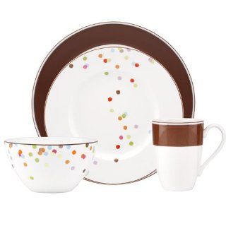 Kate Spade Market Street Chocolate 4 Piece Place Setting Kitchen & Dining