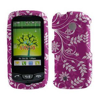 For Verizon Un270 Attune Cosmos Touch Accessory   Purple Flower Design Hard Case Proctor Cover: Cell Phones & Accessories