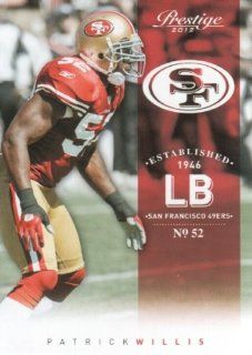 2012 Panini Prestige Football #166 Patrick Willis San Francisco 49ers NFL Trading Card: Sports Collectibles