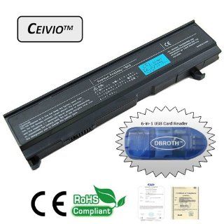 Ceivio(TM) High Capacity 4400mAH 6 Cell Li ion Laptop Battery for Toshiba Satellite M45 Series (not for models M45 S165, M45 S1651) (Replaces A1185)   Includes DBROTH 6 in 1 USB Card Reader: Computers & Accessories