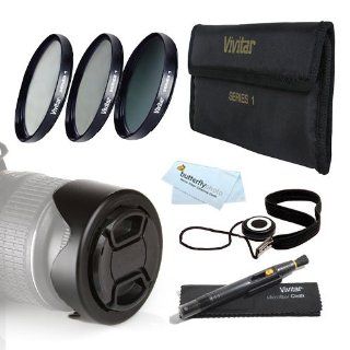 72MM Pro Lens Kit for Nikon Df, D7100, D7000, D5300, D5200, D5100, D3200 D3100 D800, D700, D600 D610 D300S D90 Canon EOS 5D Mark III, EOS 1D X, 6D, 7D, 60D, 70D T5i, T4i, SL1, T3i, T3, EOS M DSLR   72mm 3pc Filter Kit (UV CPL ND8 Neutral Density Filter) + 