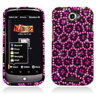 Aimo Wireless HTCONESPCDI163 Bling Brilliance Premium Grade Diamond Case for HTC One S   Retail Packaging   Pink Leopard: Cell Phones & Accessories
